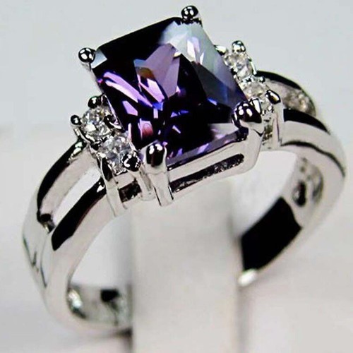 Rings Jewelry Cubic Zirconia Women Wedding Ring Size 6-12 Elegant - Picture 13 of 35