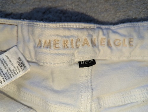 Mädchen American Eagle weiß Denim Shorts 0 petite xs Teenager süß sexy Shorty Booty - Bild 2 von 3