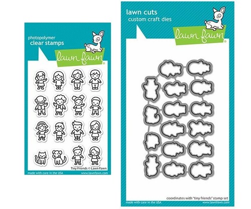 Neu! Lawn Fawn TINY FRIENDS Clear Stamp and Die Set LF2506 & LF2507
