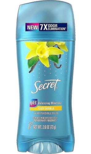 Secret Vanilla 48 Hr Invisible Solid pH Balancing Antiperspirant Deodorant 2 PK