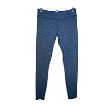 Ivivva Rhythmic Tight Leggings Yoga Pants Girls 14 Blue Space Dye Stretch EUC