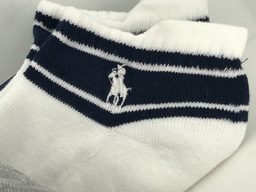 Calcetines polo para hombre Ralph Lauren, calcetines de corte bajo azul gris azul, 3 pares, precio de venta sugerido por el fabricante $36 🙂 - Imagen 9 de 12
