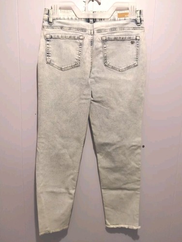 Girls Justice Jeans Lt. Wash Purple Sequin Cutouts Size 16-Fringe Hem- Pockets  - Picture 9 of 12