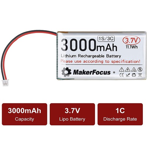 4 Stück 3000mAh 3,7V 1S ESP32 Lithium Batterien Micro JST 1,25 Stecker Lipo Akku - Bild 7 von 9