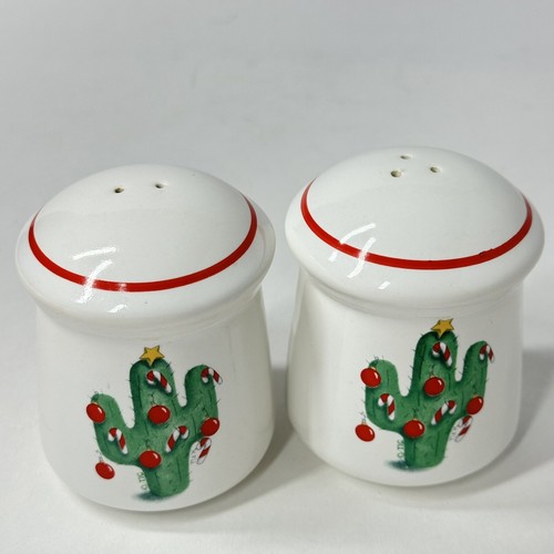 Vintage 1987 Treasure Craft Salz & Pfeffer Weihnachten Kaktus Streuer Set USA - Bild 10 von 10