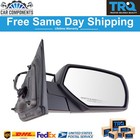 TRQ New Mirror Power Heated Smooth Black RH For 2014-2019 Chevy GMC Sierra 1500
