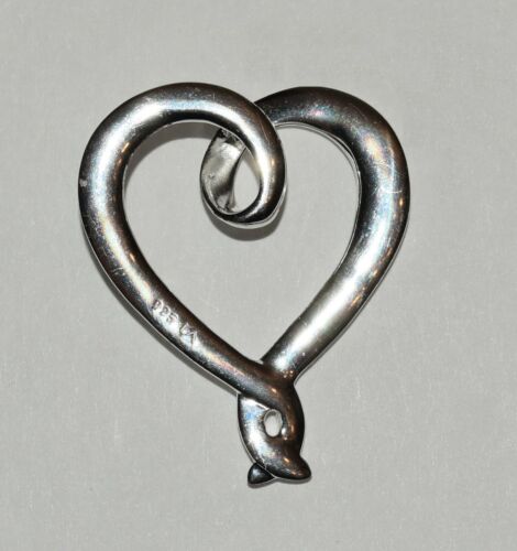Colgante de plata de ley firmado LA You Have My Heart Forever Open Heart 2,82 gramos - Imagen 2 de 8