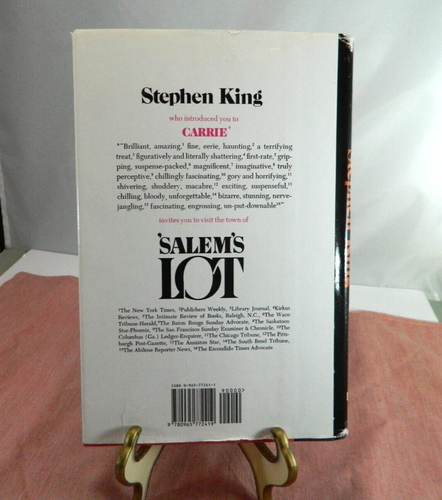 Stephen King Salem's Lot Doubleday Full Size Book Club Edition Hardcover DJ - Picture 3 of 22