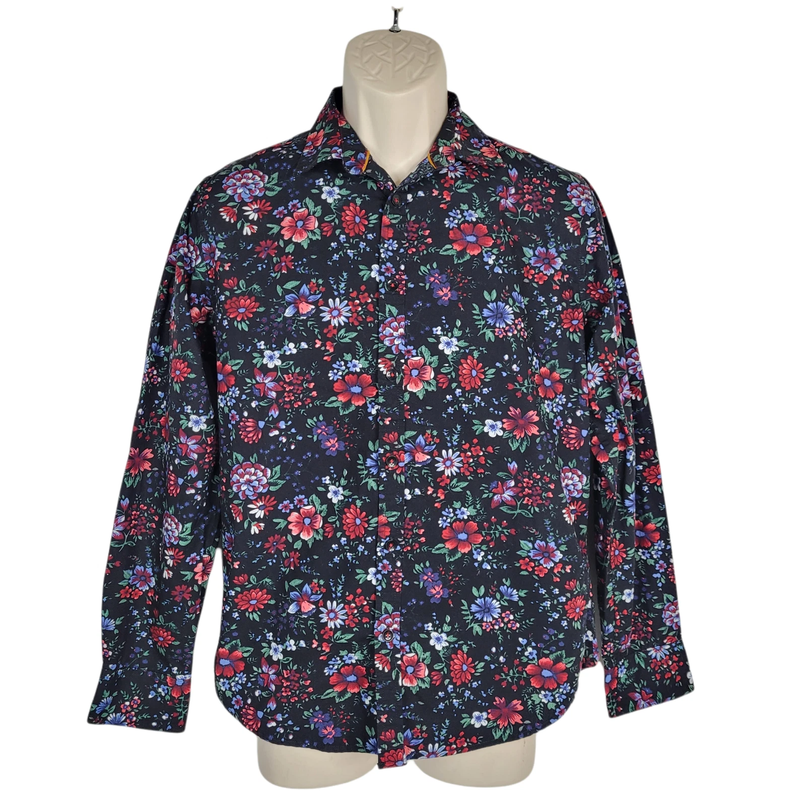 Gentlemans Outfitters Shirt Mens Small Long Sleeve Button Down Floral Dapper