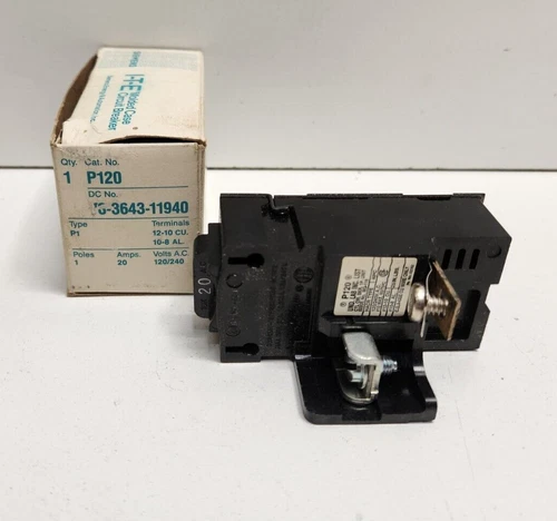 NEW OLD STOCK! SIEMENS ITE 20A 120/240V CIRCUIT BREAKER P120