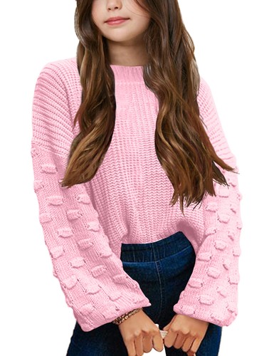 The Children's Place Girls' Long Sleeve Crew Neck Pullover Sweater - Picture 7 of 42