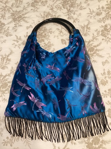 Vintage Libellensack Handtasche Sears Lana Taschen Blau Neu mit Etikett - Bild 1 von 5