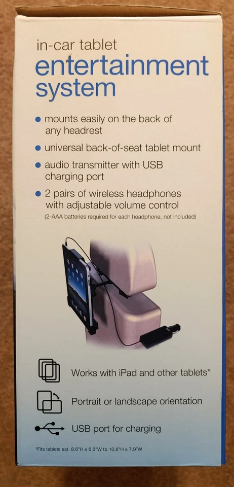 NEW IN BOX NRFB: Innovative Technology In-Car Tablet Entertainment System (READ) - Image 4 of 4
