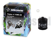 Silkolene Super 4 and Hi-Flo HF303RC Oil Filter for Yamaha YZF-R6 5EB 99-00