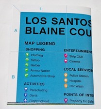 XBOX 360 PS3 PS4 PS5 GTA GRAND THEFT AUTO 5 V LOS SANTOS MAP ONLY
