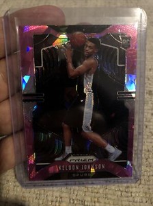 Keldon Johnson 2019-20 Panini Prizm #273 RC Pink Cracked Ice San Antonio Spurs