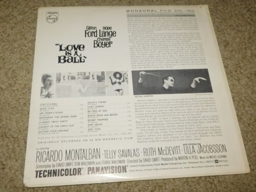 Vintage SEALED LOVE IS A BALL MOVIE SOUND TRACK LP 1963 PHILIPS - Foto 2 di 2