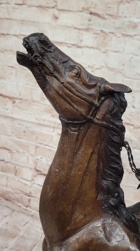 Estatua de bronce de 24 libras extra grande de jefe indio a caballo por Remington venta de arte - Imagen 9 de 10