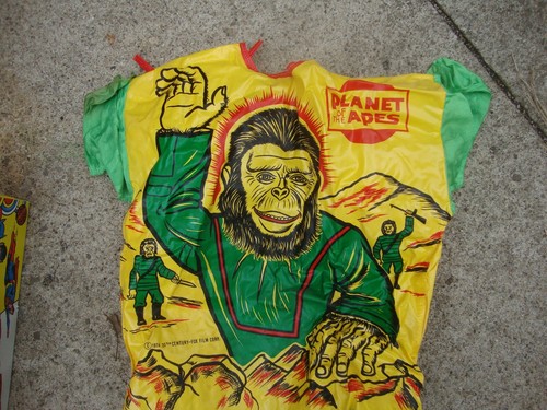 1973 Ben Cooper PLANET OF THE APES Halloween Costume GALEN w Superhero Box - Picture 10 of 11