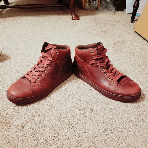 Ugg Men's Leather Hi Top Burgundy Shoes...9M - Picture 3 of 5