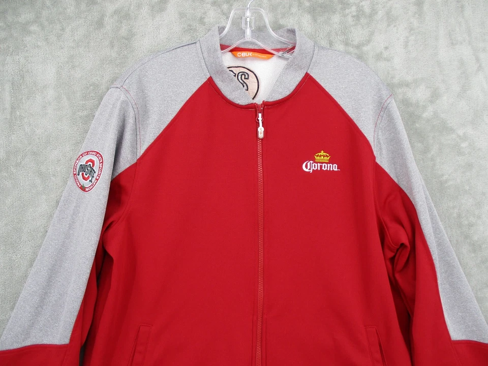 Cutter & Buck Jacket Mens Medium Corona Ohio State Full Zip Outdoor Athletic Red - Image 3 of 4