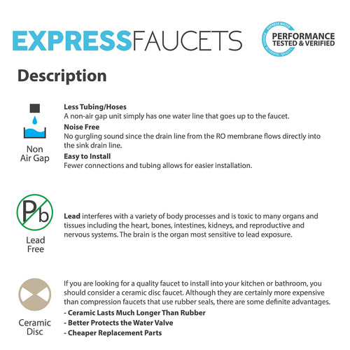 MODERN Keramik Scheiben Wasserhahn koksförmig ohne Luftspalt bleifrei für RO Wasserfilter - Bild 6 von 11