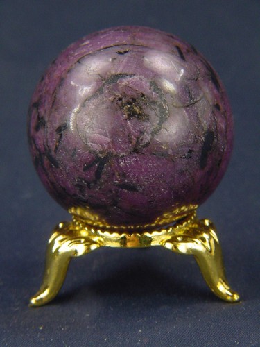 Butw Naturel Guérison Rubis Lapidaire Cristal Sphère 37mm Diamètre Avec Support - Picture 3 of 3