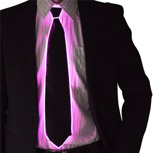Leuchtende Krawatte Herren EL Draht Neon LED leuchtende Krawatte Party leuchtend aufleuchtend Dekor - Bild 4 von 19