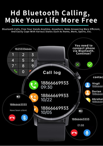 Smart Watch Heart Rate Blood Pressure Fitness Tracker for Men Women Android iOS - 第 8/31 張圖片