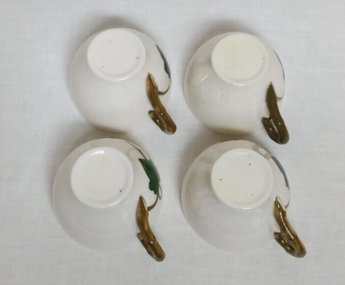 Metlox Poppytrail California Ivy 4 Sets Cups & Saucers 8 Pcs - Nice No Crazing! - Picture 6 of 13