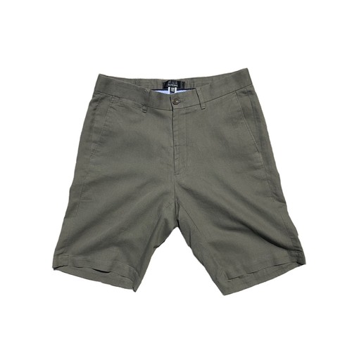 Saks Fifth Avenue Linen Bermuda Shorts (Olive Gree