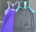 Ivivva by Lululemon Girls Tank Tops Size 6 Lot of 2 Double Dutch Layered Bundle
