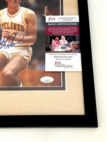 Iowa State Cyclones Jeff Hornacek Signed 8x10 Photo 11x14 Frame JSA COA - Picture 2 of 4