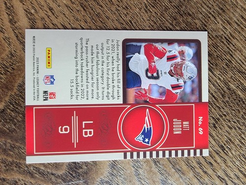 2023 Panini Legacy Red /299 Matt Judon #69 - Bild 2 von 2
