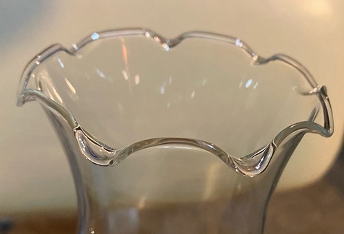 Princess House Handblown Victorian, Crystal Vase 10" Footed, etched - Picture 2 of 7