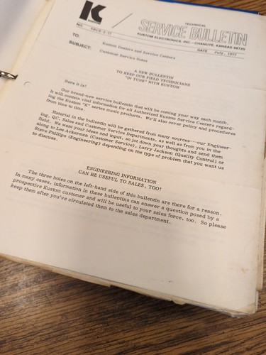 Kustom Amplifier Service Manual 1970s Book Vol II Original Loaded w/ Schematics - Afbeelding 5 van 16