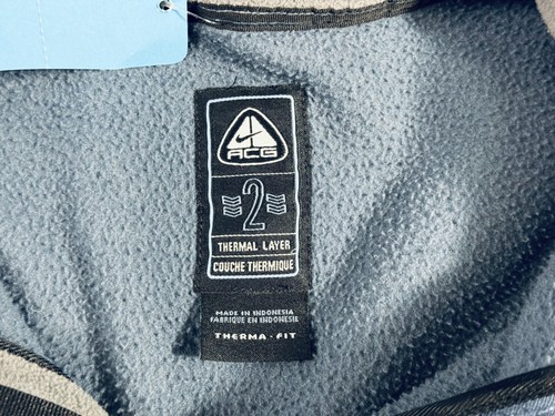 Nike ACG Fleece Pullover Mens Large Blue Therma-Fit Half Zip Thermal Layer 2 - Picture 4 of 14