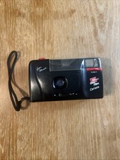 Polaroid 35mm One Film Black Builtin Flash Auto Focus Camera Untested