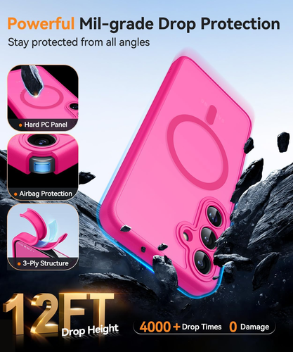 Samsung Galaxy S25 Hot Pink Matte Hülle - Vollständiger Kameraschutz - Bild 6 von 12