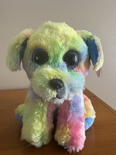 Ty Beanie Baby Boos - Max Autism Awareness Day 4/02 Tie Dyed Hund (6 Zoll) Neu mit Etikett - Bild 2 von 5