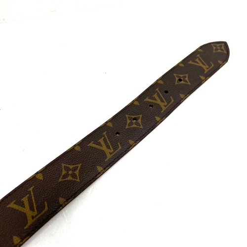 Louis Vuitton Gürtel Monogramm M9671 85/34 Braun Gold Logo Schnalle Original - Bild 4 von 10