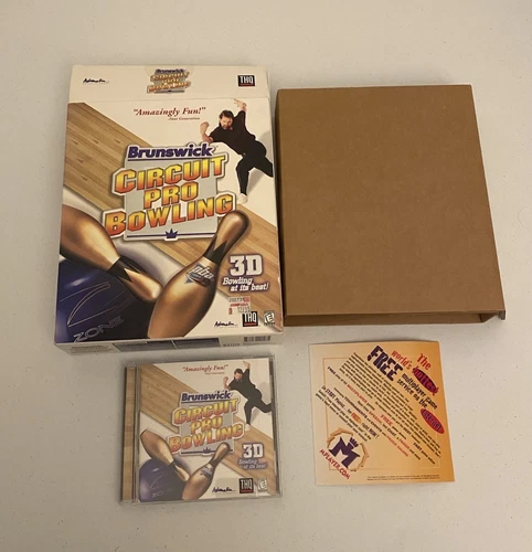 Brunswick Circuit Pro Bowling 3D PC CD Game Big Box
