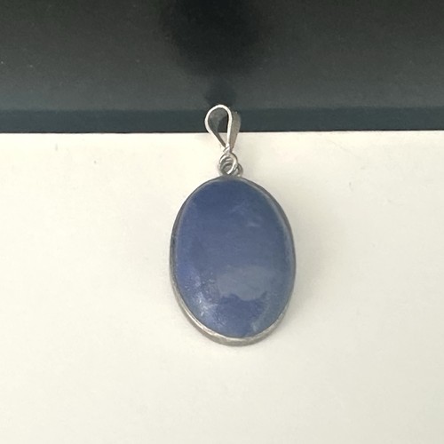 Vintage Handmade Southwest Lapis Sterling Silver 925 Pendant - Picture 9 of 11