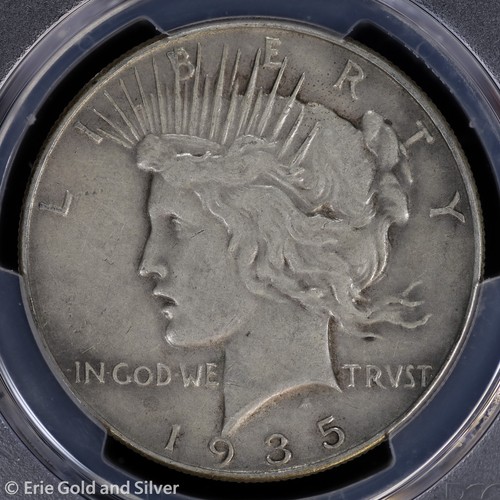1935-P $1 Peace Silver Dollar PCGS VF 30 - Picture 3 of 4
