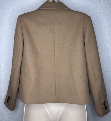 Zara Camel Flap Pocket Blazer Jacket Sz S - Picture 3 of 7