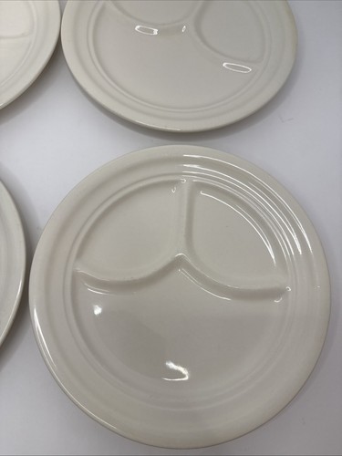 Homer Laughlin Geteilte Teller Bestes Porzellan Restaurant Geschirr Hellbraun 9,5" Vintage 4er Set - Bild 4 von 7