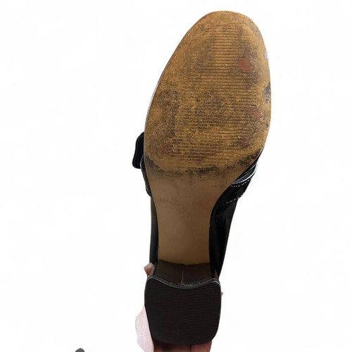 Marc Fisher schwarze halbhohe Halbschuhe aus veganem Leder mit Schnallendetail Gr. 6,5 M - Bild 5 von 8