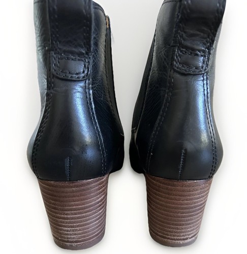 Madewell Regan Heeled Leather Chelsea Boots Women’s Sz 7.5 Black Slip On J8307 - Picture 4 of 9