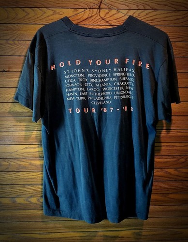 VTG 1987 Rush Concert T Shirt - Hold Your Fire Tour Buffalo, NY Single Stitch - Picture 2 of 12