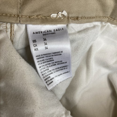 2 Khaki Shorts Lot Mens 34 Hollister Cali Longboard  American Eagle Flex Bundle - Picture 21 of 24